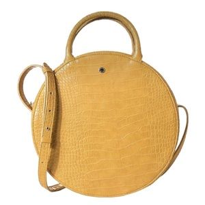 The Lovely Tote Co. Women's Fashion Crocodile Circle Crossbody Bag